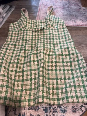 Urban outfitters Green and Cream Plaid Sleeveless Dress thumbnail 5