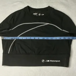 Puma‎ BMW M Motorsport Womens Crop Long Sleeve Top Black Medium thumbnail 6