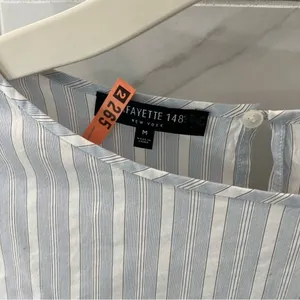 Lafayette 148 Elaina Striped Tie Blouse top thumbnail 4