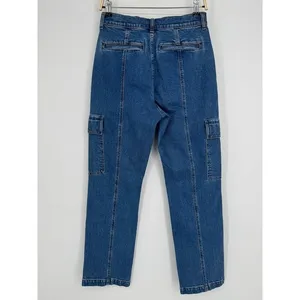 Madewell 90s Straight Cargo Jeans Size‎ 26 Blue Denim High Rise Utility Pockets thumbnail 7