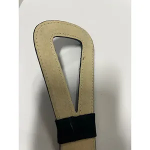 Coldwater Creek Black Suede‎ Leather Belt Triangle Buckle Large Modernist Womens thumbnail 7