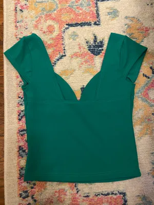 Green cropped going out top Size XS thumbnail 2