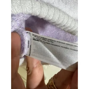 Mango MNG Lavender Plaid Knit Sweater XS Soft‎ Fuzzy Cropped Pullover thumbnail 6