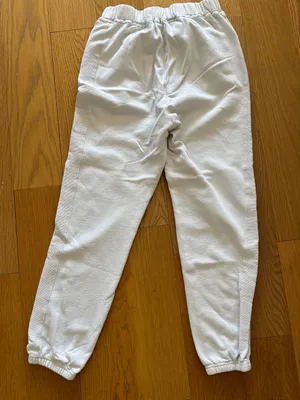Hem & Thread White Jogger Pants Womens Size Small thumbnail 4