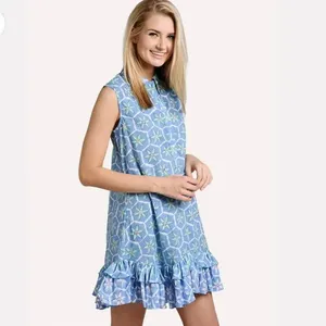 RO’S GARDEN Astrid Dress Printed Flounce‎ Tunic Geometric Floral Small thumbnail 2