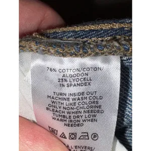 Loft Palmer Wide Leg Jeans Medium Wash High‎ Rise Patch Pocket measures sz 29 thumbnail 13