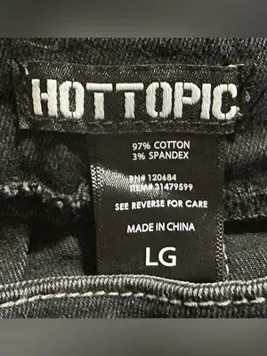Hot Topic black denim pleated skirt size Large thumbnail 5
