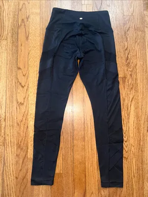 Yogalicious Black High-Waist Mesh Panel Leggings thumbnail 6