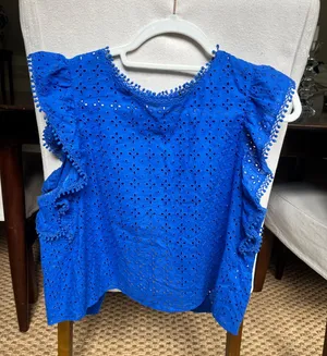 blue zara top  thumbnail 1