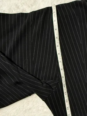 Maeve Anthropologie Margot Kick-Flare Cropped Pinstripe Pants Black thumbnail 11