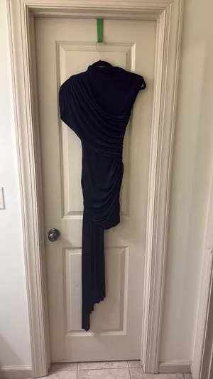 Pants store black one shoulder dress thumbnail 4