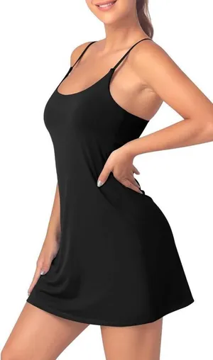 NEW Tennis Golf Dress Built-in Bra & Shorts Dress Pockets S thumbnail 1