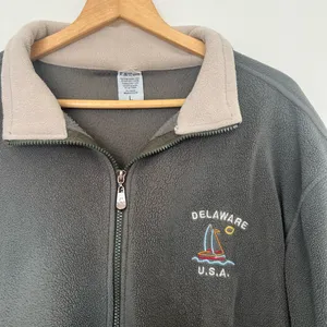 Vintage Delaware USA Green Fleece Zip-up Jacket thumbnail 1