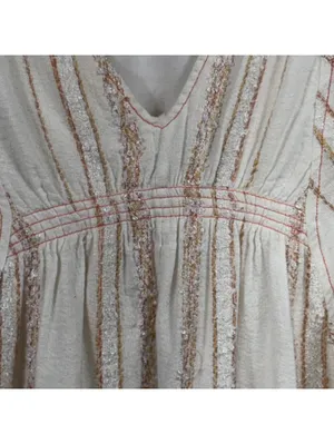 Free People White Embroidered Fringe Sleeveless Mini Dress Women’s Medium Boho thumbnail 4