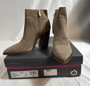Vince Camuto VC-Cava Suede Ankle Boots Womens 8.5M Wild Mushroom Verona In Box thumbnail 1