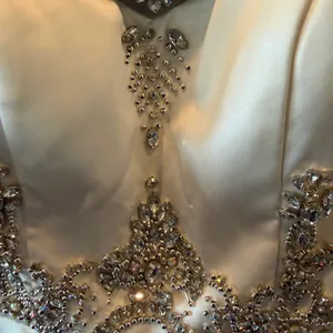 Sherri Hill A-Line Satin Beaded Bodice Wedding Dress NWT thumbnail 6
