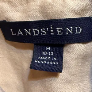 Lands End Women Medium Cream‎ Corduroy Button Down Shirt Long Sleeve Cotton thumbnail 6