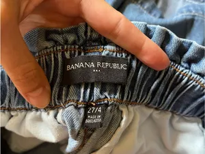 Banana Republic Light Blue Denim Elastic-Waist Shorts thumbnail 5