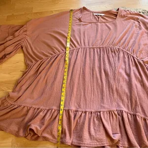 FREE PEOPLE BEACH El Mar Flare‎ Sleeve Mini Dress Size Medium thumbnail 8