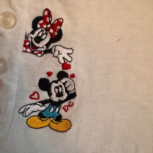 White Disney Mickey Mouse Long Sleeve Shirt Sz S Vintage Style Parks Graphic Tee thumbnail 3
