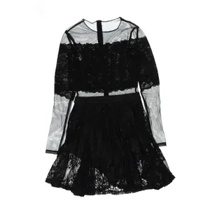 Asilio Wicked Games Black Lace Sheer Mini Dress XS Whimsigoth Romantic Witchy thumbnail 7