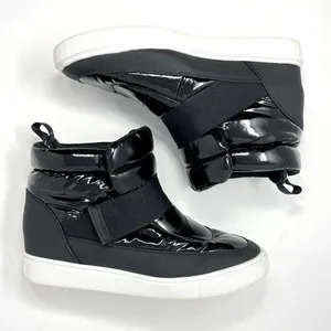JF Sinead Patent Nylon Black Arctic Lite Strap Puffy Boot High Top Sneaker 10 thumbnail 5