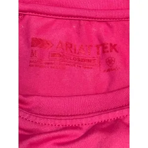 Ariat Tek Long Sleeve Performance Shirt Hot Pink Stretch Athletic Sz M Women's thumbnail 5