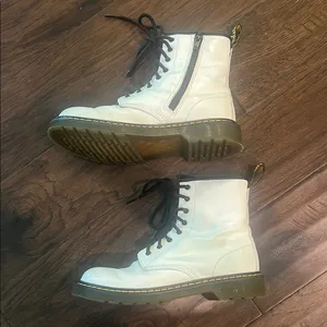 Dr. Martens White Lace-Up/Zippered Boots GUC thumbnail 2
