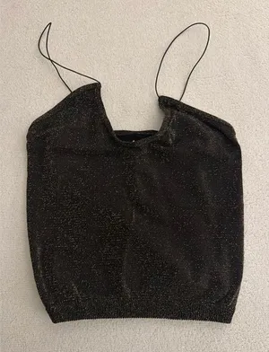 Free People Intimately Tank XS/S Black Sparkle thumbnail 1