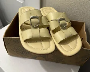 Free People Women’s 6.5 Cream Sloan Buckle Sandals thumbnail 1