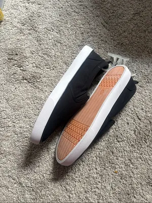 a new day Black Slip-On Canvas Sneakers with White Sole 9w thumbnail 5