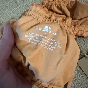 NWT Toast x Free People bandeau bikini top sandstone thumbnail 3