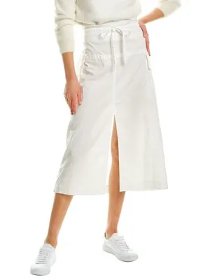 ALC Frank Womens Cecilia Linen-Blend Midi Skirt White Womens‎ Size 4 thumbnail 2