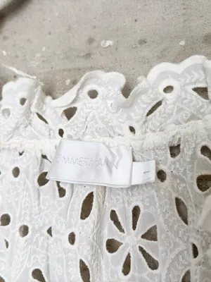 Zimmermann White Eyelet Lace Long Sleeve Romper thumbnail 3