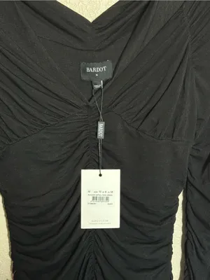 Bardot Ruched Detail Midi Dress Medium New thumbnail 4