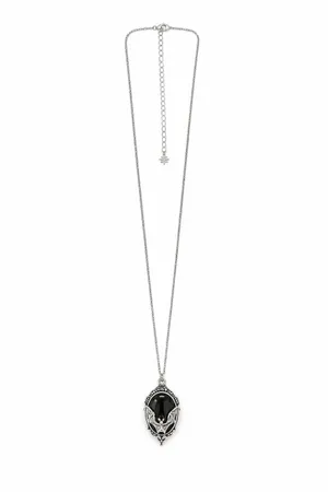 &merci Vintage/Gothic Bat Design 24” Pendant Stainless Steel Silver Necklace thumbnail 4