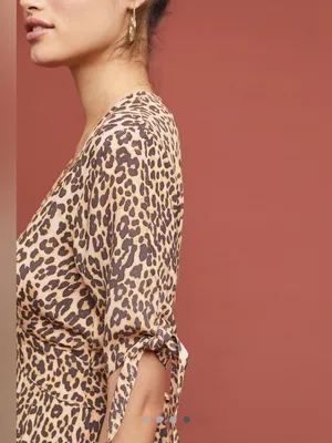 Faithfull Anthropologie Leopard Midi Dress thumbnail 3