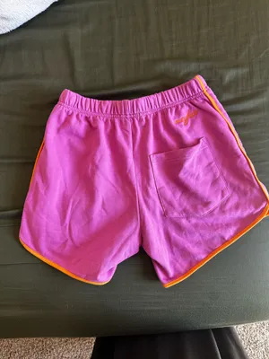 The Mayfair Group Message Women’s Athletic Shorts XS Purple/Orange thumbnail 2