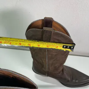 Road Wolf Women 6.5M Brown Leather Cowgirl Boots Festival 2.5' Heel Southwestern thumbnail 4