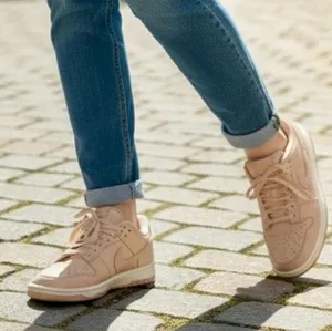 Nike Women's Sneakers Light pink Leather Low Tops thumbnail 1