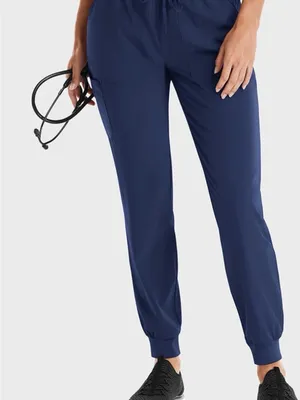 Maevn Matrix Impulse 8520 Navy Women’s Yoga Waist Jogger Scrubs EUC Size L thumbnail 1