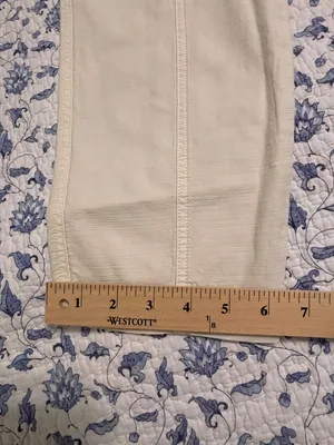 Anthropologie Angela Cropped Cargo Pants Size 26 Ivory utility Cotton Lyocell thumbnail 15