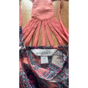 Charming‎ Charlie Navy Coral Paisley Strappy Racerback Tank Top Womens Medium thumbnail 2