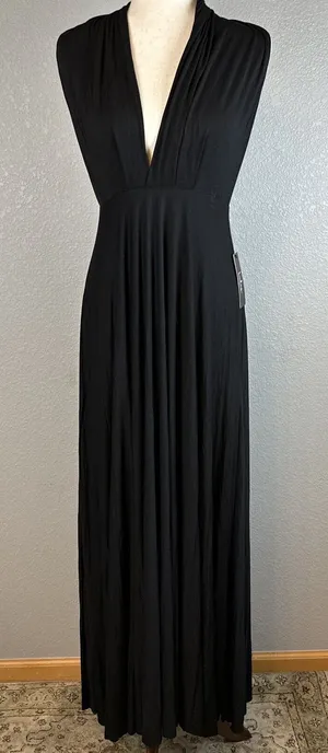 Lulus Tricks‎ of the Trade Black Maxi Dress 12 Ways to Style L Large thumbnail 1