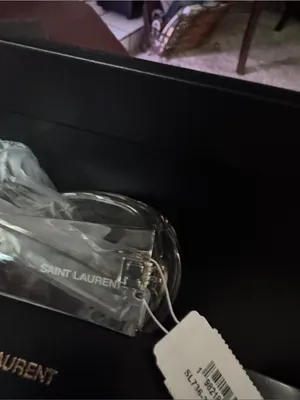 Saint Laurent Transparent/Clear Oval Sunglasses with Silver Lenses thumbnail 8