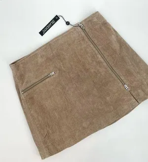 NWT Blank NYC Suede Leather Mini Skirt in Taupe Size 31 thumbnail 1