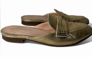J. Crew Metallic Gold Loafers Women’s 7 thumbnail 1