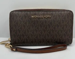 MICHAEL KORS Brown Signature Jet Set Wallet thumbnail 7