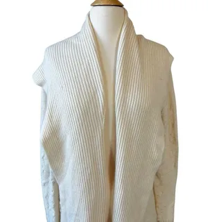 Ralph Lauren Black Label Circle Cable Knit Cardigan 100% Cashmere thumbnail 3