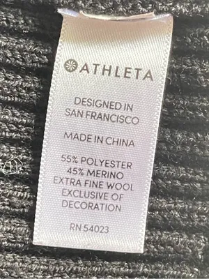 Athleta Sentinel Sweater Charcoal Asymmetrical Zip Knit Sweater Jacket thumbnail 6